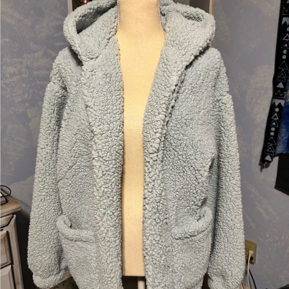 Aeropostale Light Blue Teddy Jacket small - Picture 6 of 10